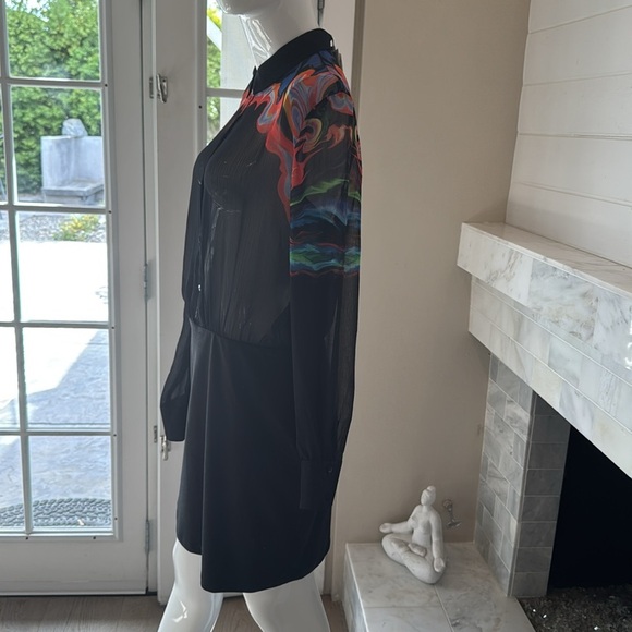 Desigual M. Christian Lacroix Combination Abstract Black Short Dress Size L NWT - Picture 9 of 16